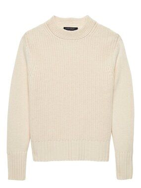Cashmere Cropped Mock-Neck Sweater